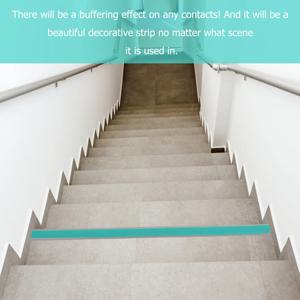 미끄럼 방지 계단 가장자리 보호대 실내외 계단용 논슬립 스텝 트림 바닥 전환 스트립 고무 트레드 몰딩