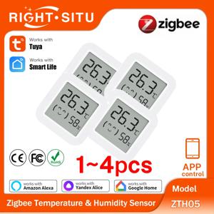 Tuya 미니 지그비 온도계 습도계 온습도 센서 허브 필요, Tuya Alexa Yandex Zigbee2MQTT ZHA와 호환