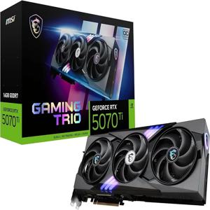 할인 가격 msi 게이밍 RTX 5070 Ti 16G 게이밍 트리오 OC 그래픽 카드 (16GB GDDR7, 256비트, 극한 성능: 2580, 디스플레이
