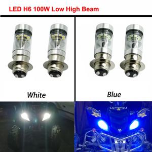 100W H6 LED 헤드 라이트 전구 Yamaha GRIZZLY 660 400 450 350 125 YFZ350 YFZ450 RAPTOR 350 700 RHINO 용 슈퍼 화이트 로우 하이 빔