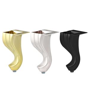 4 pcs 가구 피트 청동 도금 금속 소파 다리 뱀 모양의 캐비닛 피트 침대 tv 캐비닛 다리 14 cm 높이