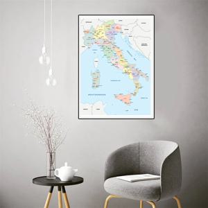 59*84cm 이탈리아지도 폴란드지도 이탈리아 벽 아트 포스터 캔버스 회화 교실 홈 인테리어 학용품
