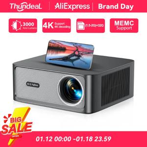 ThundeaL 1080P 프로젝터 WiFi HD 프로젝터 TD98Pro 공식 라이센스 Google Android TV ATV TD98 Pro 프로젝터 극장 시네마