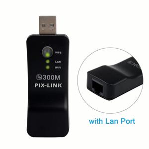 PIX-LINK UE01 300Mbps USB 와이파이 리피터 신호 확장기, WPS AP 모드 무선 증폭기, 스마트 TV 네트워크 어댑터용