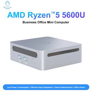 GenMachine 새로운 AMD Ryzen 5 5600U 미니 PC Windows 10 Ryzen 3.3GHz 최대 4.2GHz 2*DDR4 최대 지원 64GB 게임용 PC WIFI6 컴퓨터