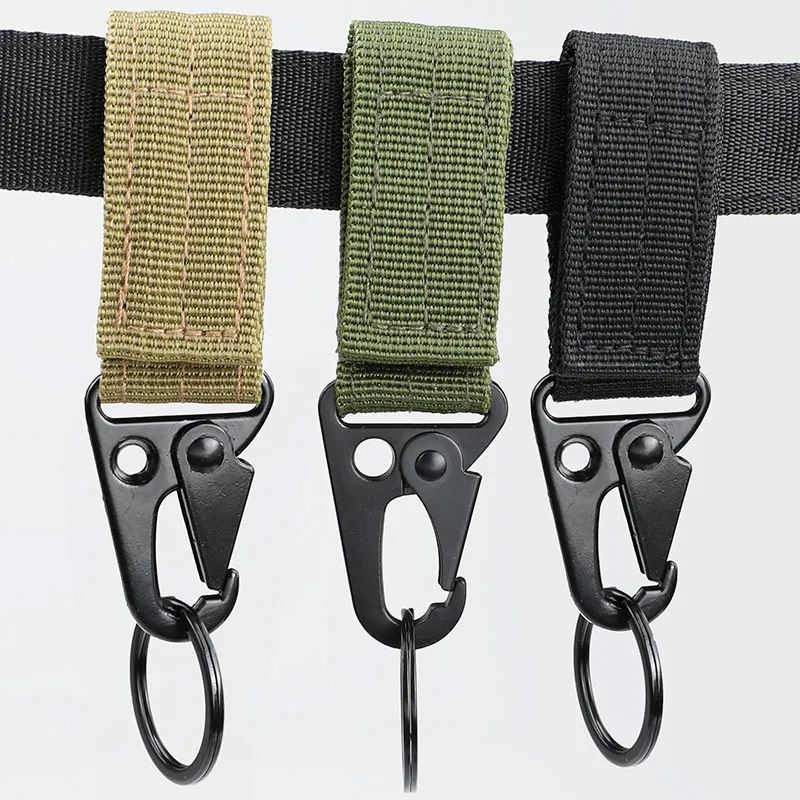 전술 멀티캠 독수리 부리 버클 여행 배낭 빠른 열쇠 고리 키 체인 Carabiner 키 링 열쇠 고리 도구 열쇠 고리 Molle