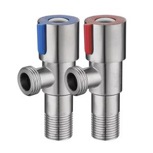 욕실 분지 싱크 수도꼭지 도청 각도 스톱 밸브 황동 블랙 마감 G1/2 