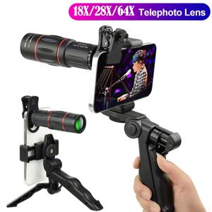 64배율 휴대폰 망원 렌즈, 사진 촬영용 매크로 렌즈, 아이폰용 휴대폰 렌즈, 휴대폰 망원 렌즈