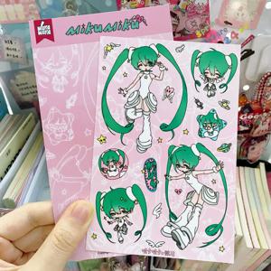 1Pc 스크랩북 장식 문자 스티커 일본식 소녀 스티커 데칼 저널링 스크랩북 Diy Arts Crafts Album