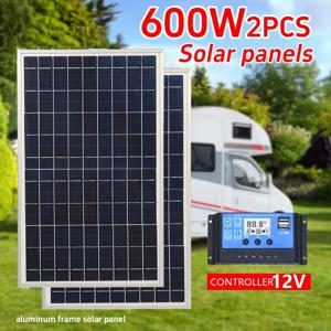 300W 12V 휴대용 태양광 패널 키트 완전한 다결정 USB 전원 야외 충전식 태양광 발전기 가정용 태양 전지