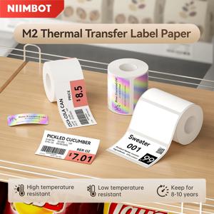 Niimbot M2 컬러 열전사 라벨 스티커, 프린터 접착 와이어링 라벨, 네트워크 정리함 쥬얼리 스티커, 라벨 태그