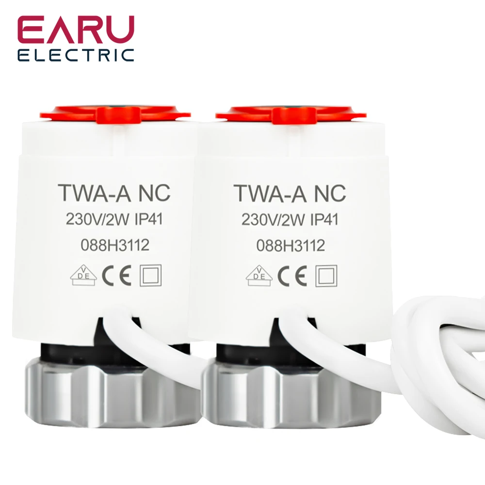 1/5/10 Pcs AC 230V 정상 폐쇄 NC M30 * 1.5mm 바닥 난방용 전기 열 액추에이터 TRV 온도 조절 라디에이터 밸브