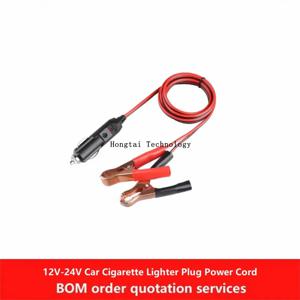자동차 수 플러그 담배 라이터 소켓 어댑터 전원 코드 배터리 클립, 익스텐션 코드, 20A 퓨즈 LED 표시등, 12V-24V