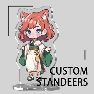 사용자 정의 투명 아크릴 스탠드 개인화 된 애니메이션 만화 캐릭터 서 투명 양면 인쇄 사진 Standees