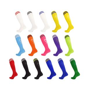 축구 스포츠 긴 무릎 면 스판덱스 레깅스 스타킹, 축구 야구 발목, 성인 어린이 양말, 1 쌍