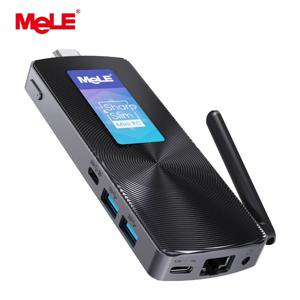 MeLE 팬리스 미니 PC 스틱 N100 8GB 256GB, 마이크로 컴퓨터 스틱 HDMI 4K 기가비트 이더넷, Wi-Fi5 PCG02