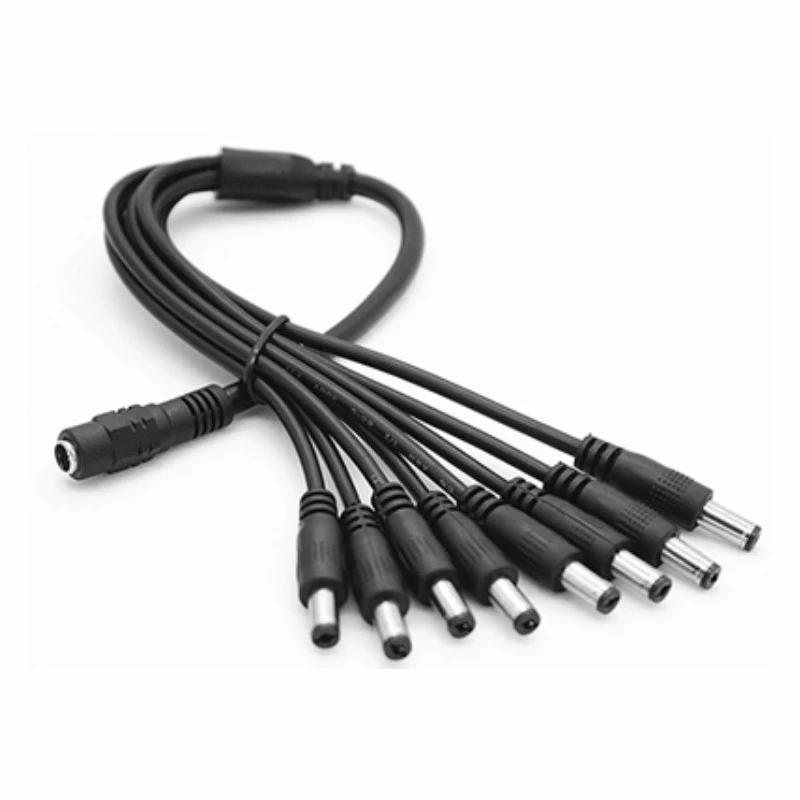5.5x2.1mm 1 여성 2 4 8 남성 DC 전원 분배기 플러그 케이블 어댑터 12V CCTV 홈 보안 카메라 액세서리 DVR LED