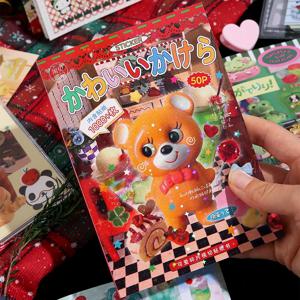 50 시트 애완 동물 다이 컷 스티커 책 레트로 만화 장식 수제 스크랩북 재료 일기 일본어 문구 용품