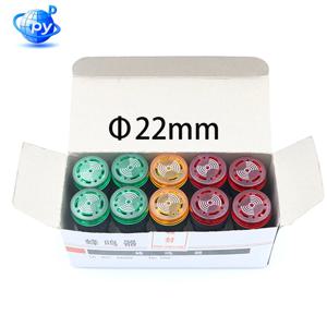 10개 AD16 22mm 산업용 LED 신호등 (버저 알람) - 색상 적/녹/노, 전압 DC12V/DC24V/AC220V 제어판용