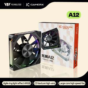 X-Gamerx A12 PWM 지능형 속도 조절 ARGB 동적 및 유연한 링 12cm 섀시 팬 71.66CFM/800-1800RPM 선보여