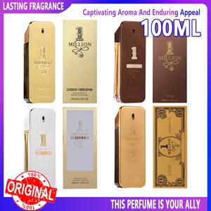 100ML 향수 골든 밀리언 골드 브릭 추출물 - 남성용 오래 지속되는 우디 향수 남성용 향수 기도 향수