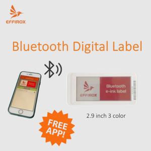 2.9인치 모바일 앱 제어 4색 BLE 전자종이 가격표 전자 선반 라벨 블루투스 E 잉크 스크린 전자 가격표