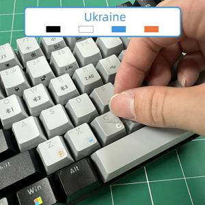 [Uckland] Tear-Off 필름 키보드 스티커 데스크탑 노트북 키 스티커 단일 필름 범용 투명 측면 조각 스티커