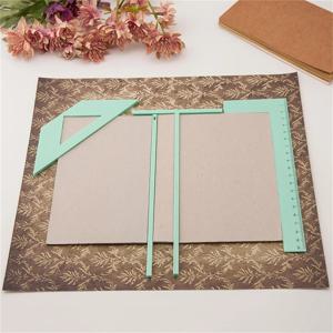 4 개/대 제본 눈금자에는 L 눈금자 T 눈금자 간격 가이드가 포함되어 있습니다. Scrapbooking 제본 앨범 용 코너 커팅 스퀘어