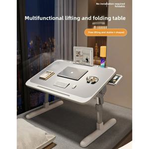 리프팅 및 접이식 침대, 학생 기숙사 책상, 침실 베이 윈도우, 각도 및 높이 조절 가능, 다기능 소형 테이블