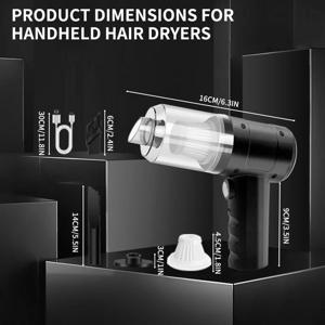 휴대용 진공 무선 고전력 15000PA 압축 공기 집진기 미니 휴대용 자동차 진공 청소기 헤어 드라이어