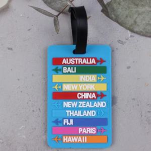 편지 모양의 수하물 태그, PVC 부드러운 고무 탑승권, 수하물 식별 펜던트, 카드 홀더, 귀엽고 독특함