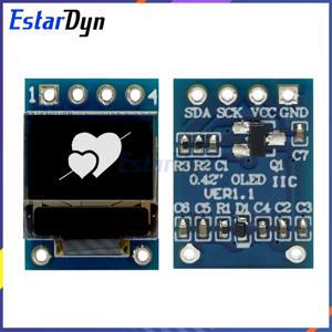 0.42인치 흰색 OLED 디스플레이 모듈 SSD1306 드라이버, 라즈베리 파이용 72x40 픽셀 I2C/SPI 인터페이스