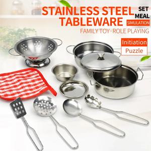 주방 세트 역할 놀이 시뮬레이션 주방 장난감 어린이 역할 Playset 요리 세트 소녀 소년을위한 교육 선물
