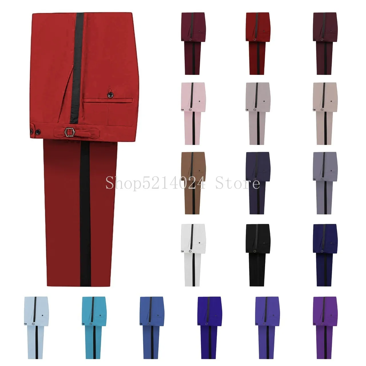 비즈니스 남성 정장 바지 포멀 신랑 턱시도 파티 프롬 레귤러 톨 핏 팬츠