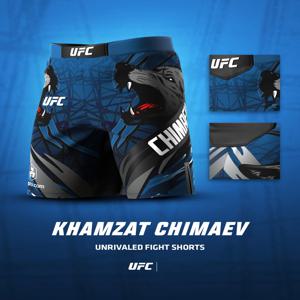 UFC Khamzat_Chimaev 이벤트 반바지 남성용 피트니스 트레이닝 스포츠 반바지 루즈 통기성 빠른 건조 편안한 러닝 반바지 ﻿