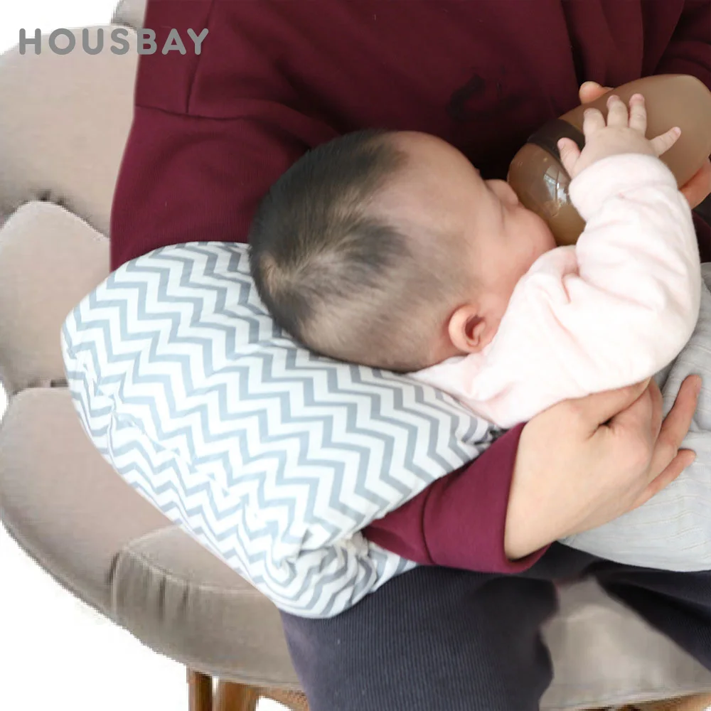 조절 가능한 아기 면 수유 팔 베개 모유 수유용 세탁 가능 아기 유아 수유 쿠션 팔 패드