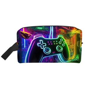 소년과 소녀를위한 GamePad 패턴 화장품 가방 최고의 선물 어린이를위한 3D 만화 가방 보관 가방