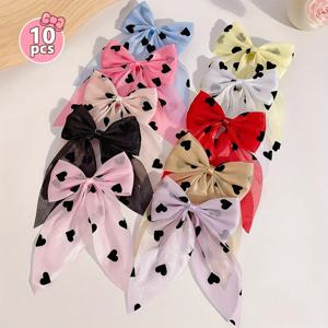 10개 귀여운 사랑 발견 헤어 클립은 머리카락을 아프게 하지 않으며 달콤하고 일치하기 가장 쉽습니다.