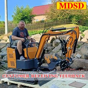 신형 1.2톤 굴삭기 롱암 1500kg 크롤러 마이크로 굴착기 어태치먼트 포함 고품질 미니 굴삭기 쿠보타용 DDP 배송