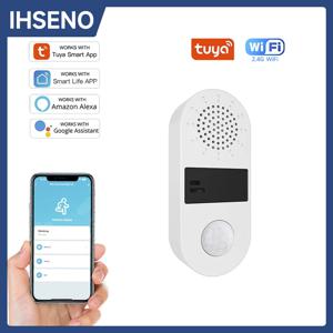 Tuya Wifi 사운드 및 라이트 알람 PIR 모션 센서 130DB 인간 적외선 감지기 보안 스마트 라이프는 Alexa Google 홈과 함께 작동합니다.