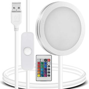 밤부랩 LED 램프 키트용 16색 RGB 조명 키트, 색상 조절 가능한 LED 조명 부품 하드웨어 DIY 모델 조명 (리모컨 포함)