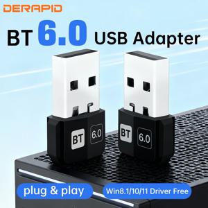 블루투스 5.4/6.0 USB 어댑터 무선 오디오 송수신기 미니 동글 PC 노트북용 미니 드라이버 프리 윈10 윈11