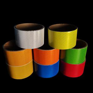 5CM * 5M 반사 자동차 스티커 흰색 빨간색 형광 노란색 파란색 방수 자체 접착 반사경 경고 테이프 오토바이 용