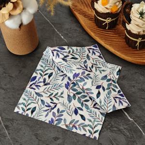 20개입 33cm 2층 모란디 컬러 유칼립투스 냅킨 파티 분위기 유화 냅킨 DIY 데쿠파주 종이