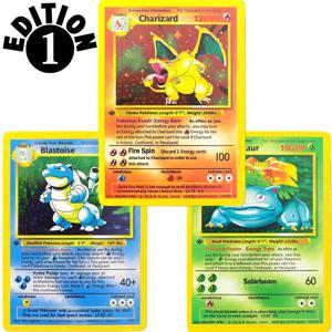 DIY 1999 포켓몬 게임 영어 1판 리자몽 블래스토이즈 비너사우르 홀로 4/102 애니메이션 게임 컬렉션 카드
