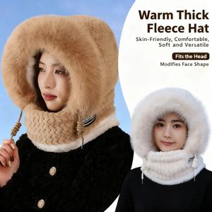 겨울용 두꺼운 따뜻한 귀 보호 일체형 모자 남녀공용 벨벳 따뜻한 조절 가능한 야외 사이클링 모자