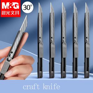 M&G 블랙 블레이드 유틸리티 나이프 30도 각도 박스 커터 벽지 나이프 패키지 오프너 가정 및 산업용