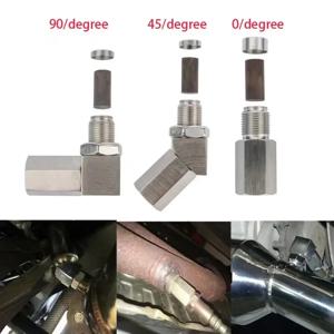 배기 촉매 후방 산소 센서 스페이서 90도 미니 촉매 람다 O2 어댑터 CEL 수정, M18*1.5 유니버설 무료 배송