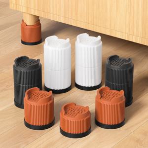 빠른 가구 높이 조절 키트: 책상, 소파 다리, 테이블을 높이기 위한 쌓을 수 있고 미끄럼 방지 및 방습 기능이 있는 높이 조절 패드