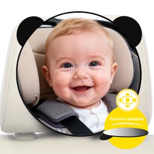 깨지지 않는 아기 자동차 거울, 후방 좌석에 앉아 있는 유아를 위한 넓고 선명한 시야를 제공하는 자동차 시트 거울